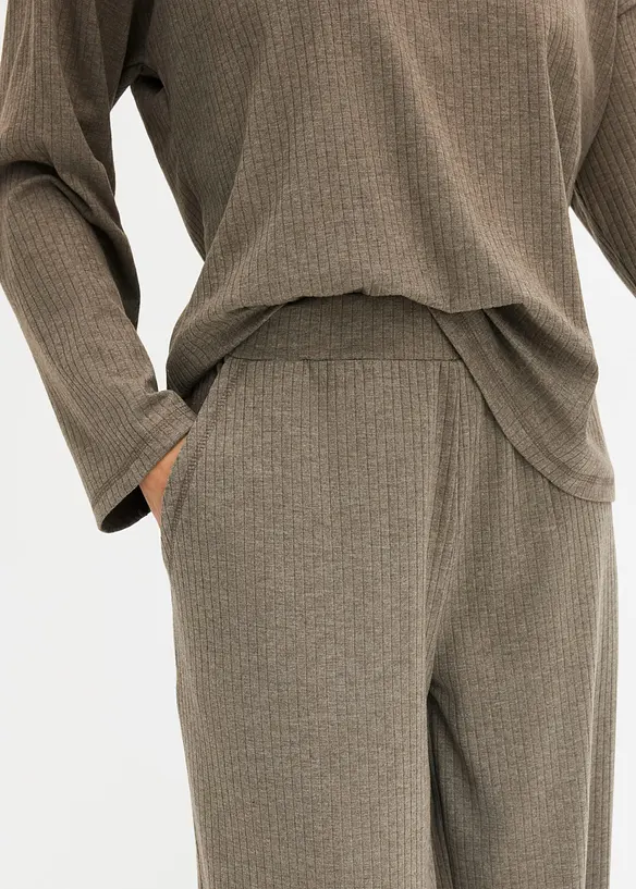 Oversized Loungewear Hausanzug aus weicher Rippe, bonprix