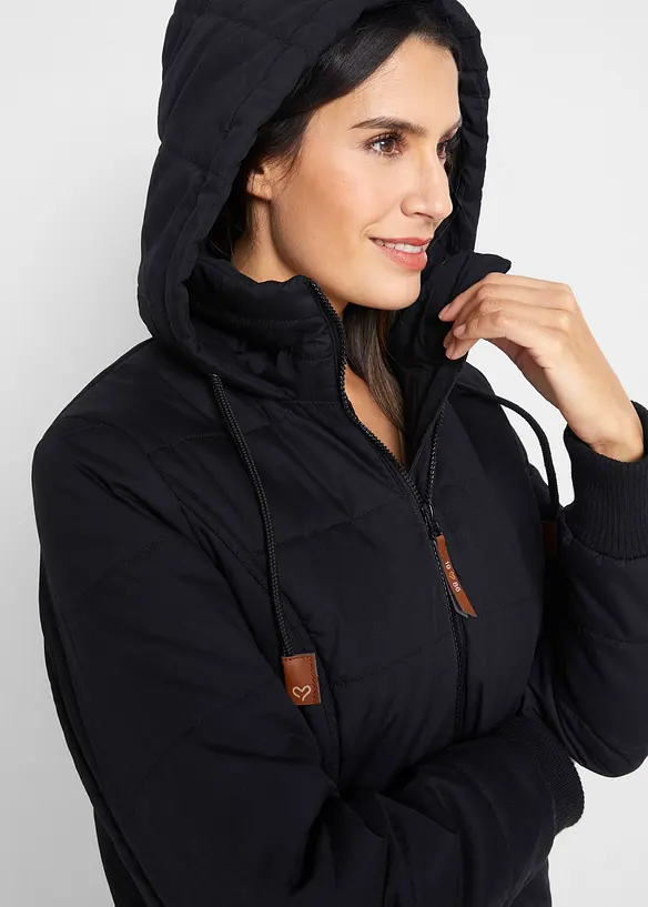 Outdoorjacke mit Lederimitat-Details, bonprix