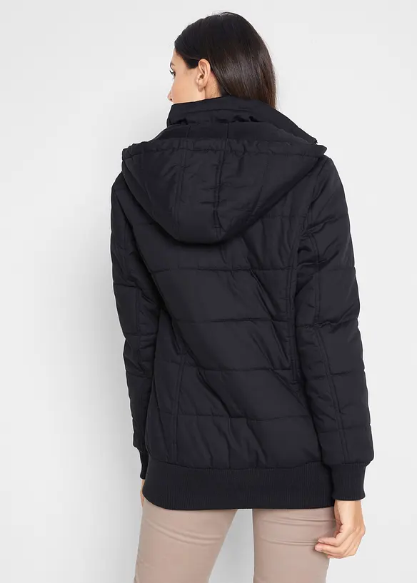 Outdoorjacke mit Lederimitat-Details, bonprix