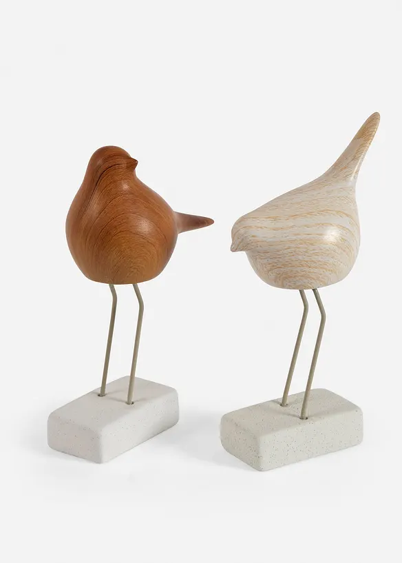 Figurine d&eacute;co oiseaux (2 pces), bonprix