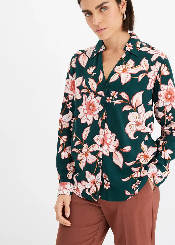 Chemisier imprimé en viscose fluide, bonprix