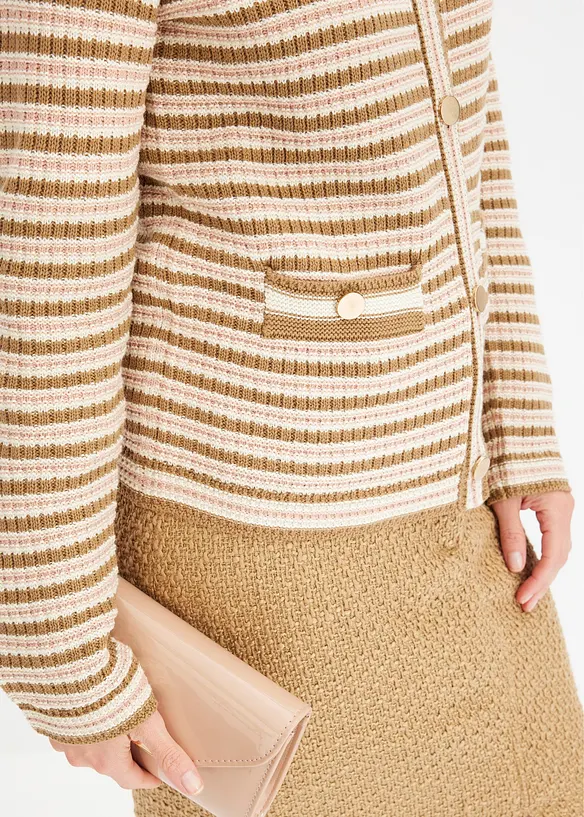 Gilet en maille à boutons élégants, bonprix