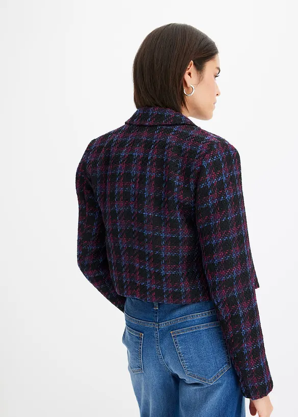 karierter Bouclé-Blazer, bonprix