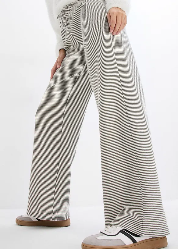 Gestreifte Jersey-Hose mit Kordelzug aus Baumwoll-Mix, bonprix