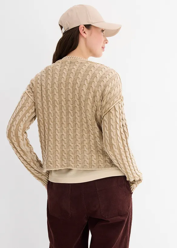 Pull oversize 100% coton, bonprix