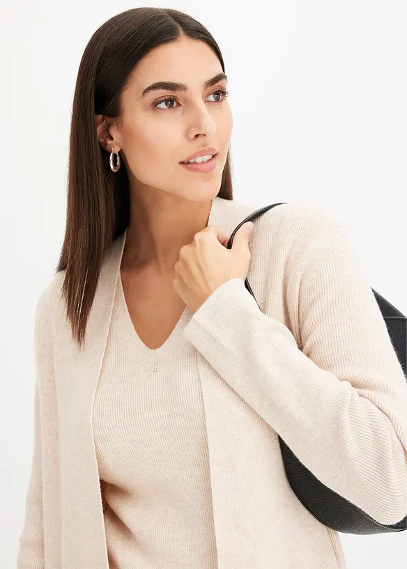 Longstrickjacke mit Viskose, bonprix