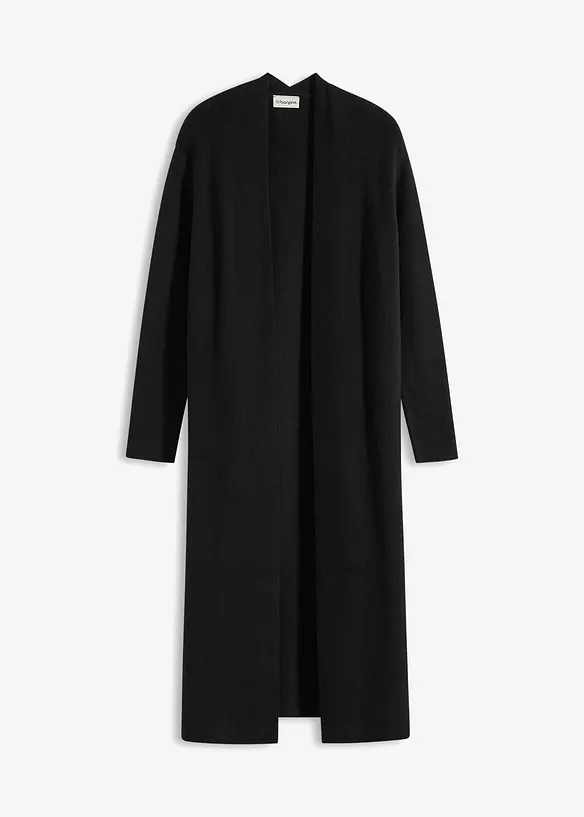 Gilet long en maille de viscose mélangée, bonprix