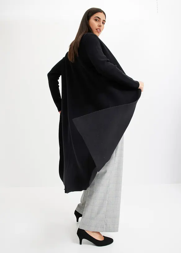 Gilet long en maille de viscose mélangée, bonprix