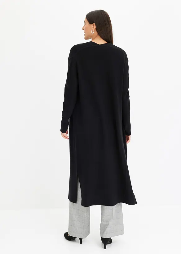 Gilet long en maille de viscose mélangée, bonprix