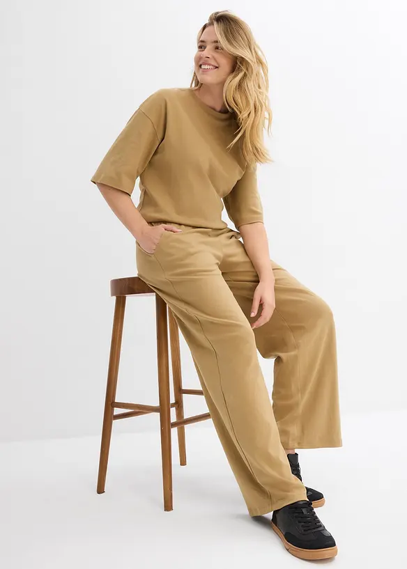 Pantalon en jersey interlock, bonprix