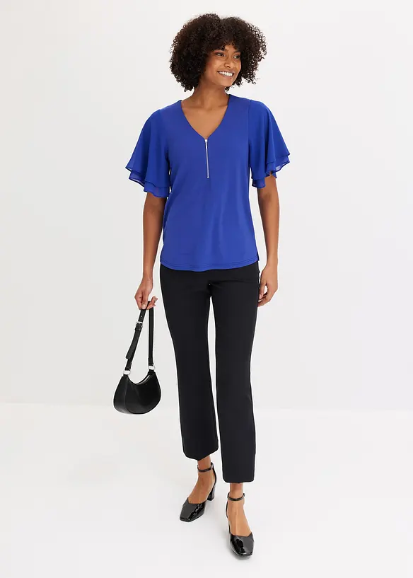 T-shirt avec manches en crêpe, bonprix