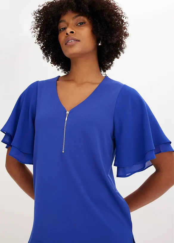 T-shirt avec manches en crêpe, bonprix