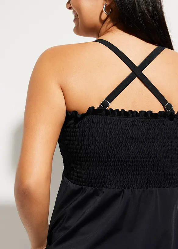Tankini bandeau smocké (ens. 2 pces), bonprix