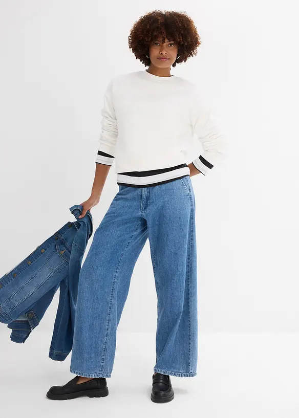 Veste en jean extensible, basique, bonprix