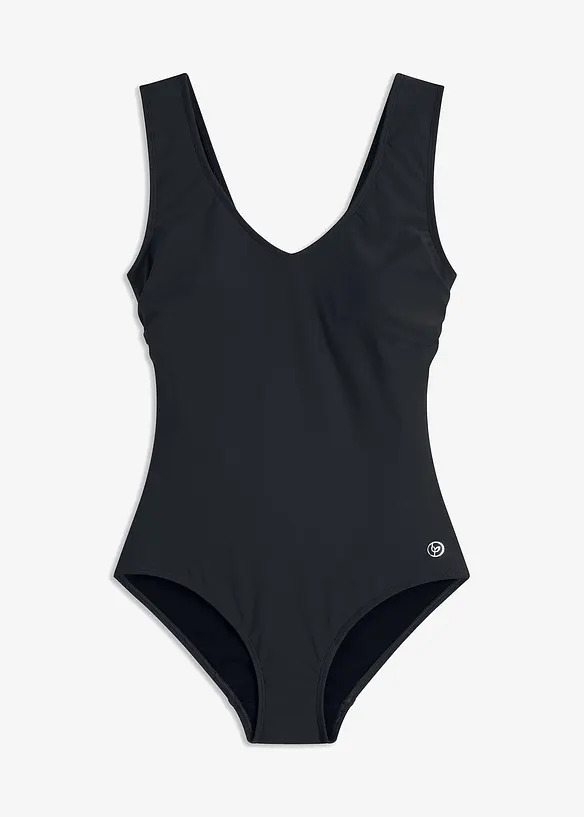 Maillot 1 pi&egrave;ce sculptant &agrave; col en V, maintien mod&eacute;r&eacute;, bonprix