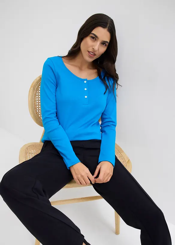 Rundhalsshirt aus reiner Bio-Baumwolle, bonprix