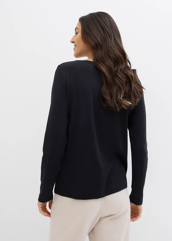 Langarmshirt aus reiner Bio-Baumwolle, bonprix