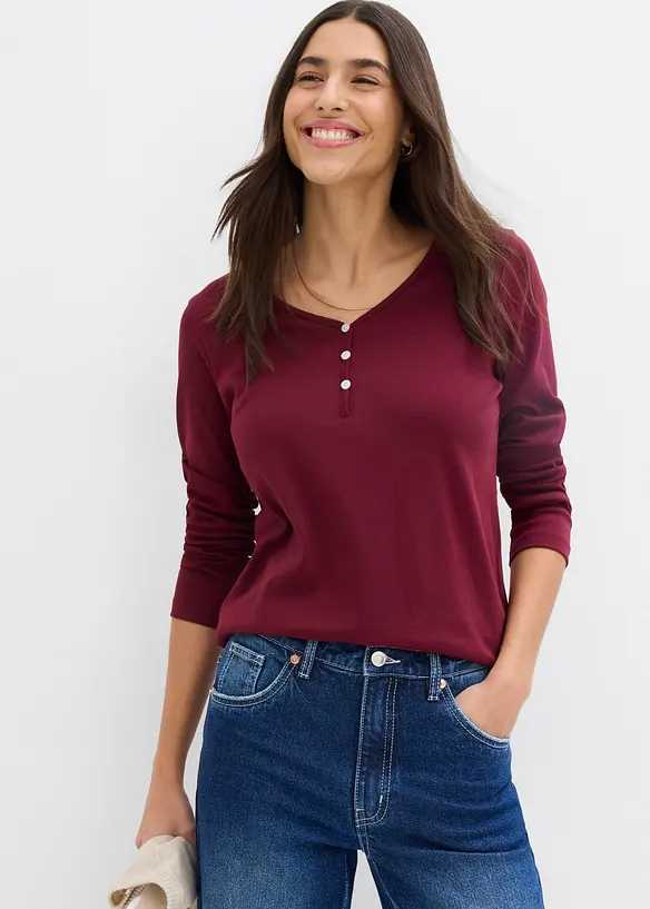 Langarmshirt aus reiner Bio-Baumwolle, bonprix