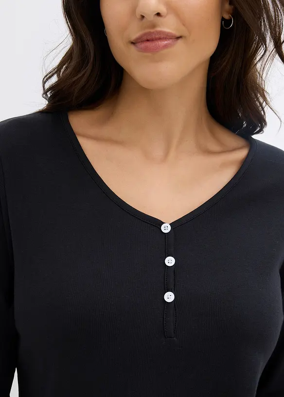Langarmshirt aus reiner Bio-Baumwolle, bonprix