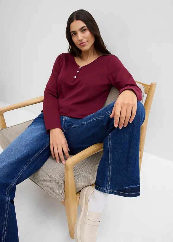 Langarmshirt aus reiner Bio-Baumwolle, bonprix