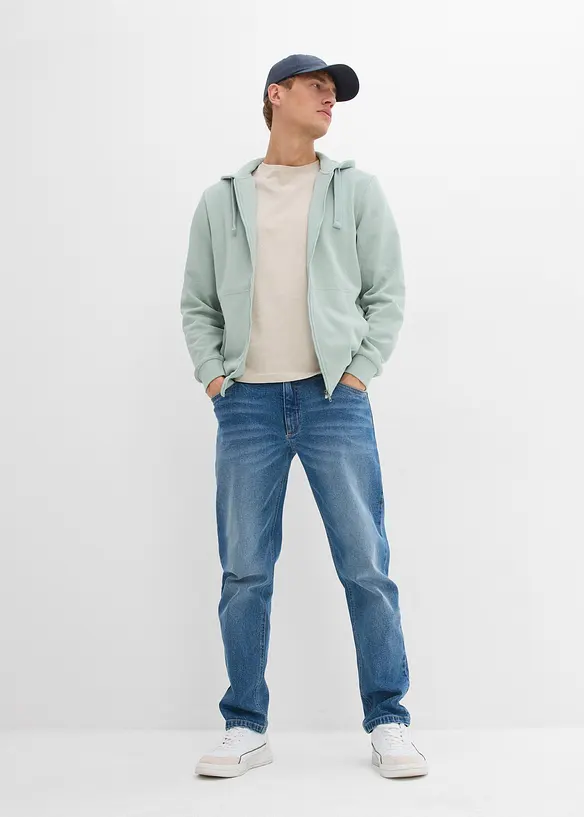 Sweat zipp&eacute; &agrave; capuche, bonprix