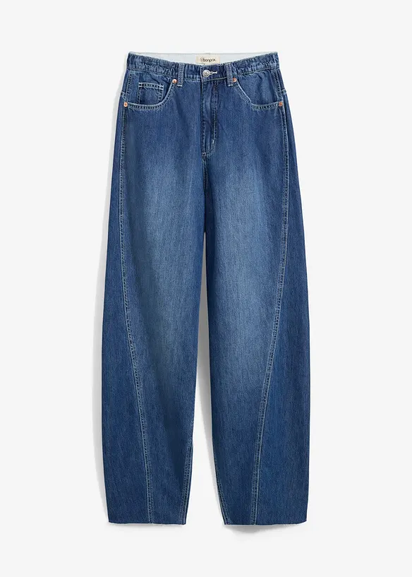 Jean balloon, taille haute, ultra-doux, bonprix