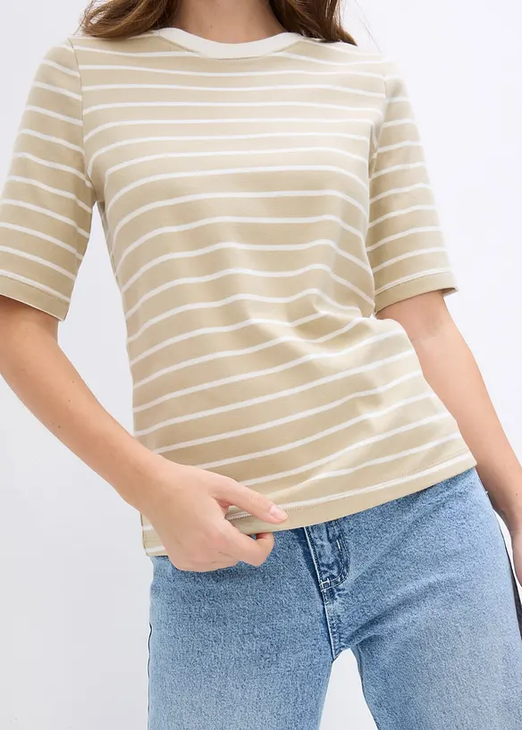 T-Shirt aus reiner schwerer Bio-Baumwolle, bonprix