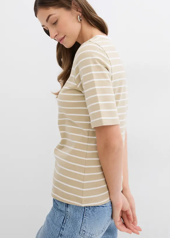 T-Shirt aus reiner schwerer Bio-Baumwolle, bonprix