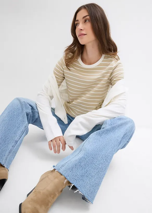 T-Shirt aus reiner schwerer Bio-Baumwolle, bonprix