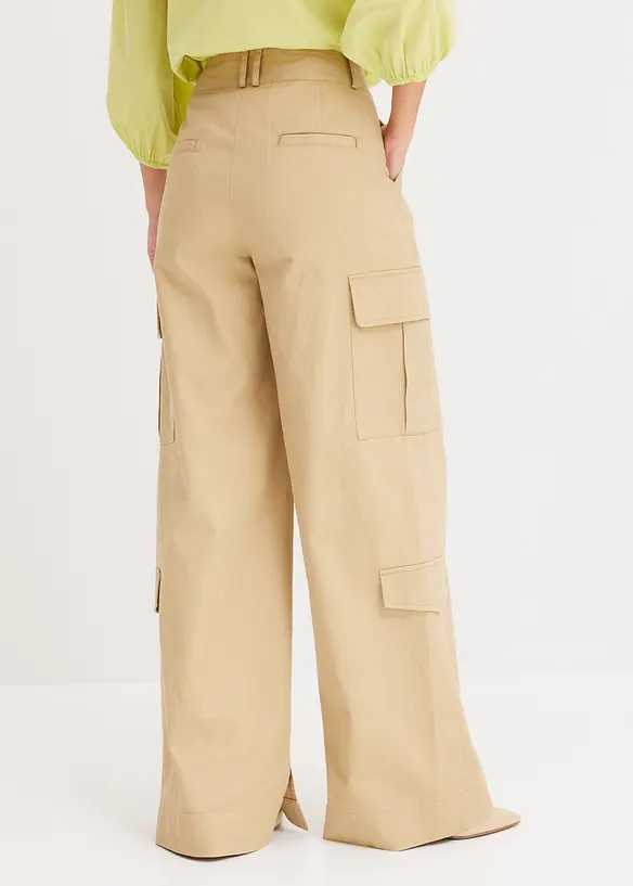 Pantalon cargo 100% coton, bonprix