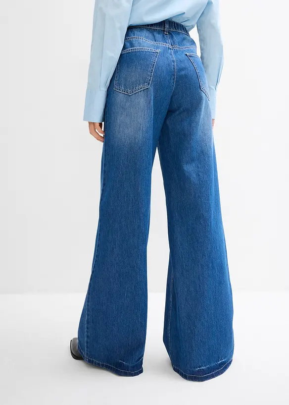 Wide-Leg-Jeans, High Waist, Full Length Bequembund, bonprix