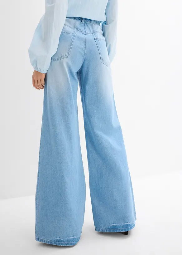 Wide-Leg-Jeans, High Waist, Full Length Bequembund, bonprix