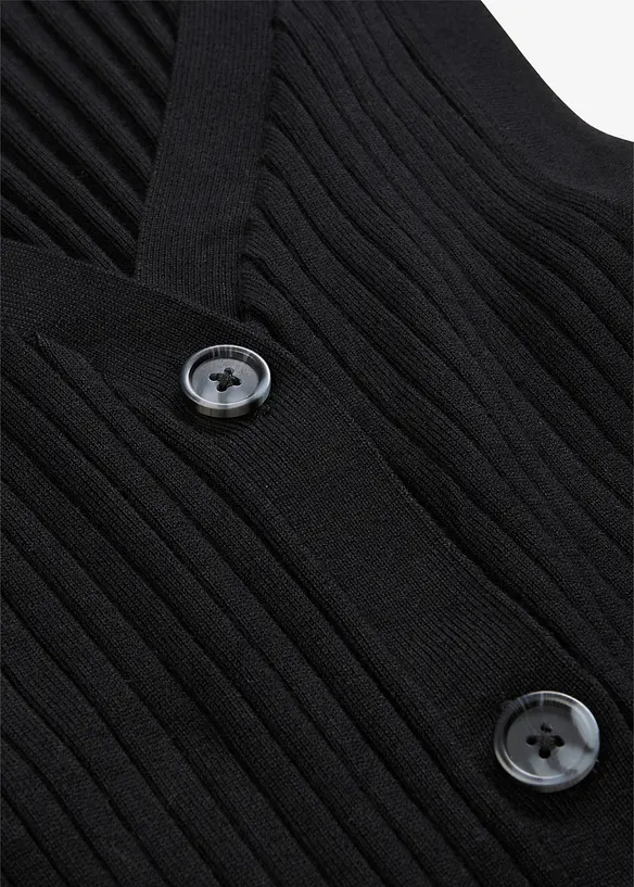 Gerippte Strickweste, bonprix