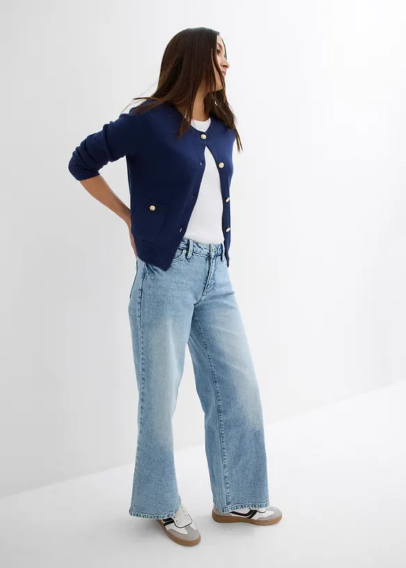 Jean large, taille mi-haute, bonprix