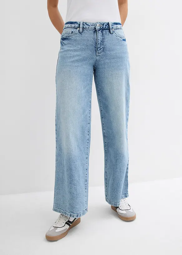 Jean large, taille mi-haute, bonprix