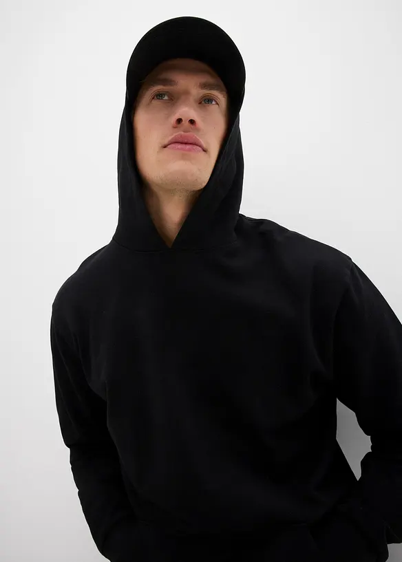 Sweat à capuche 100% coton, loose, bonprix