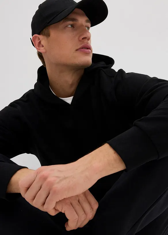 Sweat à capuche 100% coton, loose, bonprix