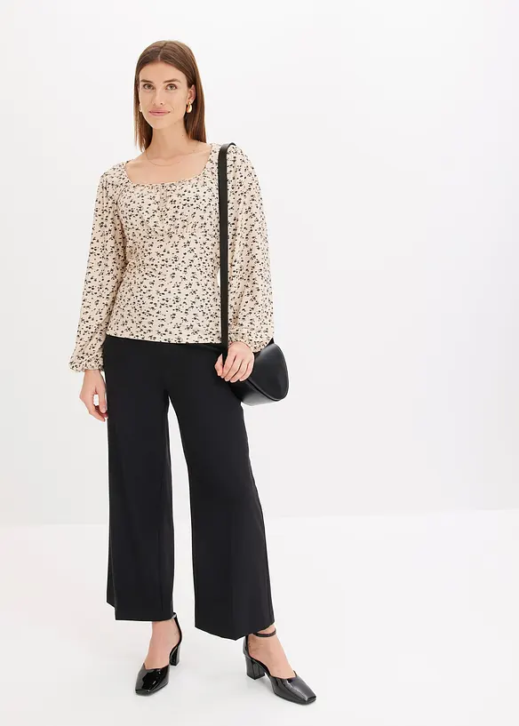 Langarmshirt mit Kräuselung, bonprix