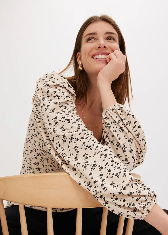 Langarmshirt mit Kräuselung, bonprix