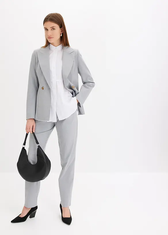 Pantalon à pinces et ceinture, bonprix
