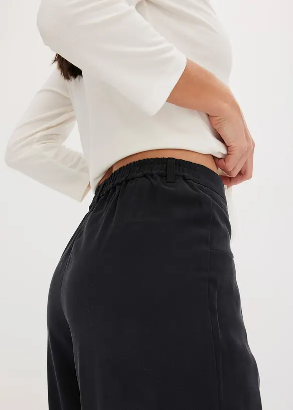 Pantalon palazzo à taille élastiquée, bonprix