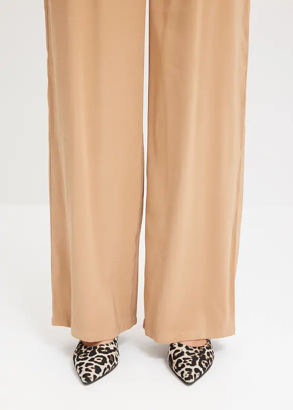 Pantalon palazzo à taille élastiquée, bonprix