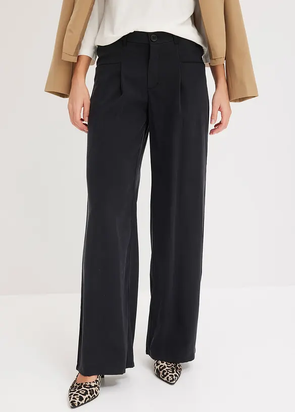 Pantalon palazzo à taille élastiquée, bonprix