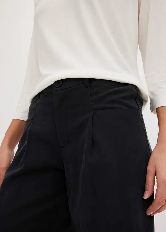 Pantalon palazzo à taille élastiquée, bonprix