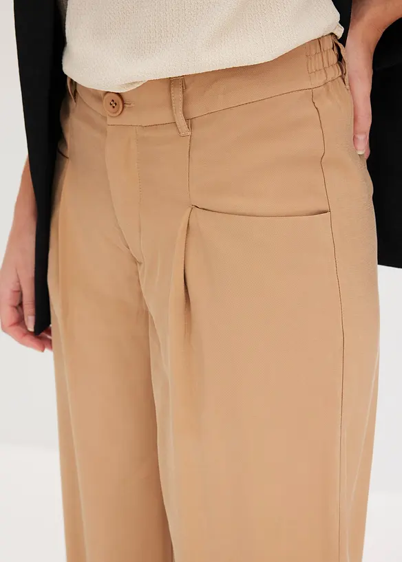 Pantalon palazzo à taille élastiquée, bonprix