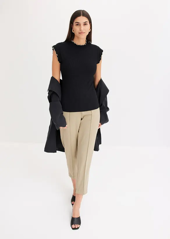 Rippshirt aus Viskose-Mix, bonprix