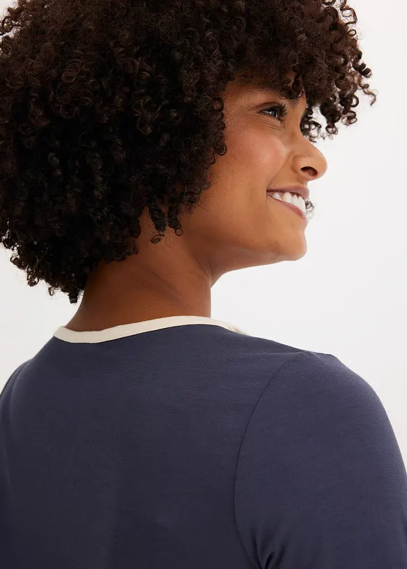 T-shirt à bande contrastée, bonprix