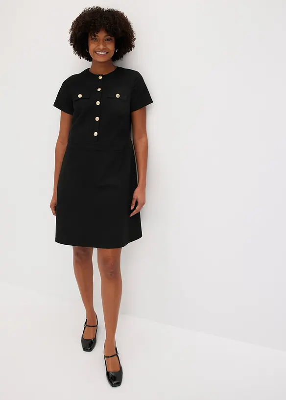 Robe courte avec jupe légèrement évasée, bonprix