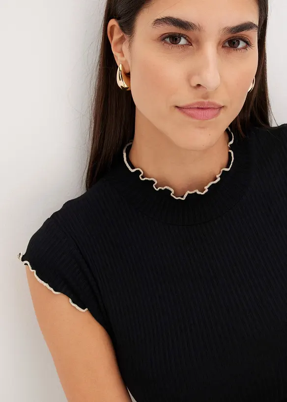 Rippshirt aus Viskose-Mix, bonprix