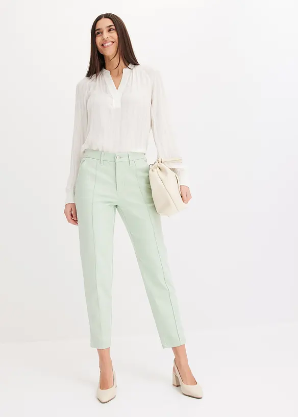 Stretch-Twill-Hose mit Biese, bonprix